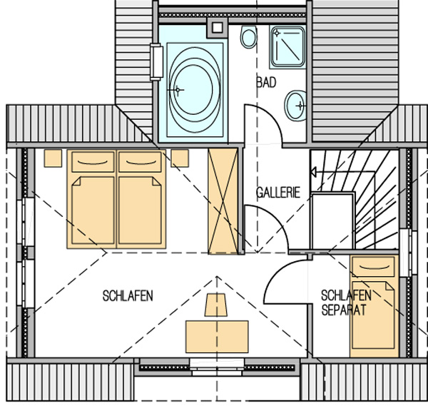 Grundriss Dachgeschoss Rosenhaus